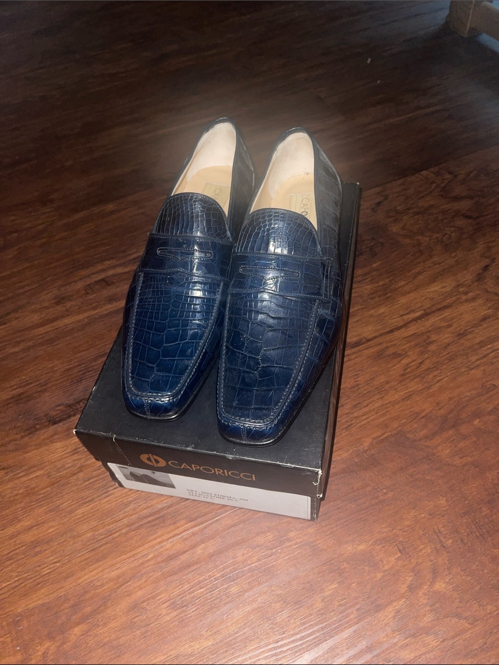 Men's caporicci Croc-Embossed Leather Loafers